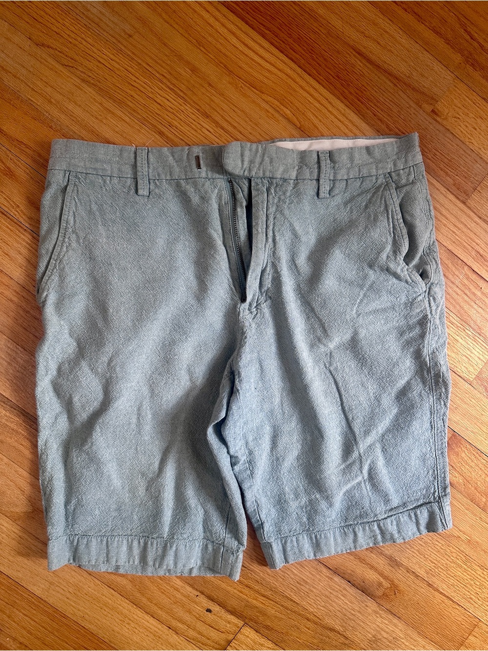J. Crew Light Sage Flat-Front Men's Shorts